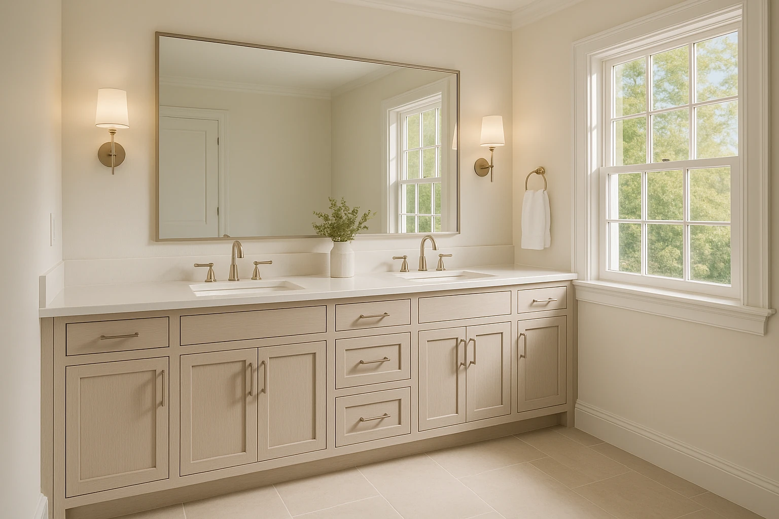 Double vanity bathroom remodel